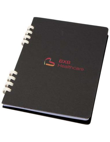 Cuaderno A5 tapa dura con espiral de material reciclado RCS N09640701