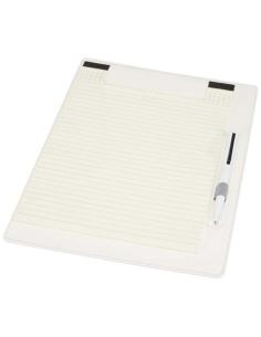 Portapapeles A4 con cierre magnético y bolígrafo de material reciclado RCS (tinta negra) N10050701