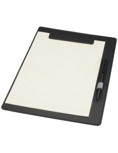 Portapapeles A4 con cierre magnético y bolígrafo de material reciclado RCS (tinta negra) N10050701