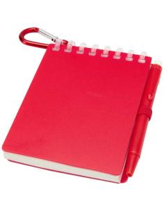 Set de libreta de tapa blanda y bolígrafo de exterior de material reciclado (tinta azul) N12150701