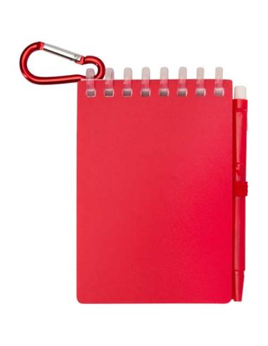 Set de libreta de tapa blanda y bolígrafo de exterior de material reciclado (tinta azul) N12150701