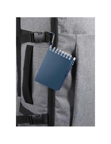 Set de libreta de tapa blanda y bolígrafo de exterior de material reciclado (tinta azul) N15150701