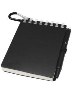 Set de libreta de tapa blanda y bolígrafo de exterior de material reciclado (tinta azul) N12150701