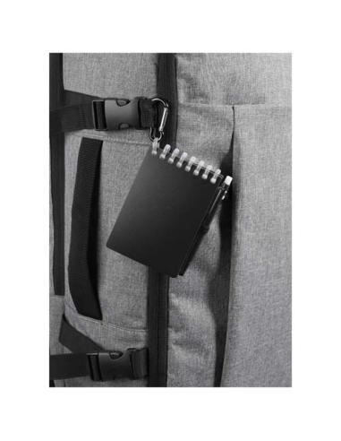 Set de libreta de tapa blanda y bolígrafo de exterior de material reciclado (tinta azul) N09150701