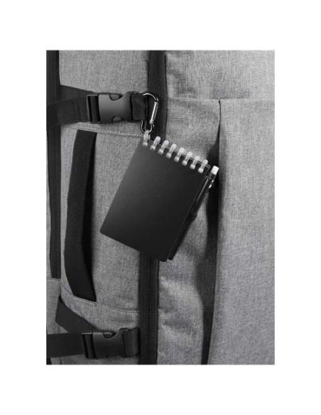 Set de libreta de tapa blanda y bolígrafo de exterior de material reciclado (tinta azul) N09150701