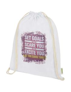 Bolsa con cuerdas de 5 l algodón orgánico OCS de 140 g/m² N10187021 2
