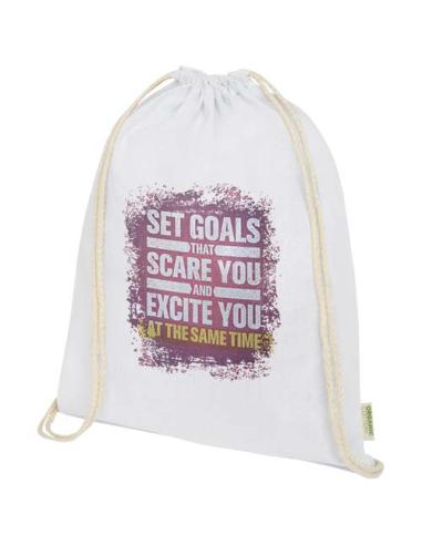 Bolsa con cuerdas de 5 l algodón orgánico OCS de 140 g/m² N10187021