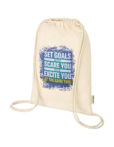 Bolsa con cuerdas de 5 l algodón orgánico OCS de 140 g/m² N60187021