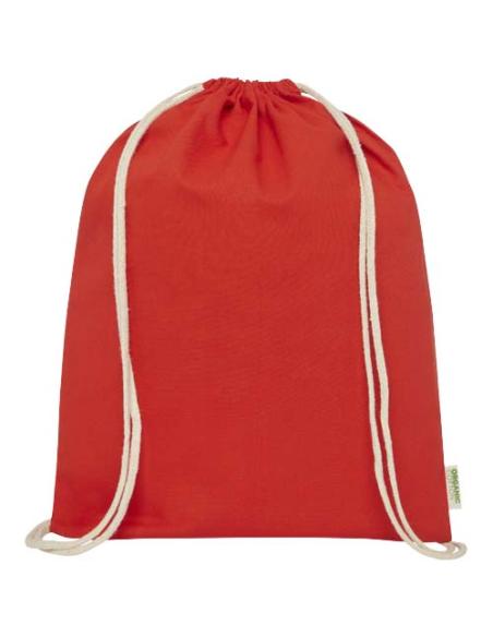 Bolsa con cuerdas de 5 l algodón orgánico OCS de 140 g/m² N12187021