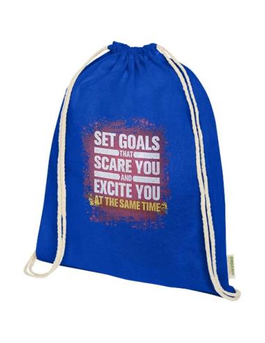 Bolsa con cuerdas de 5 l algodón orgánico OCS de 140 g/m² N35187021