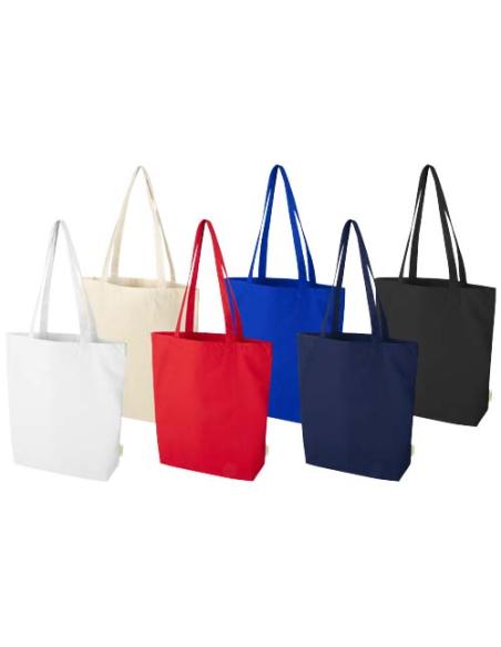 Bolsa Tote de 11 l con fondo ancho algodón orgánico OCS de 180 g/m² N60287021