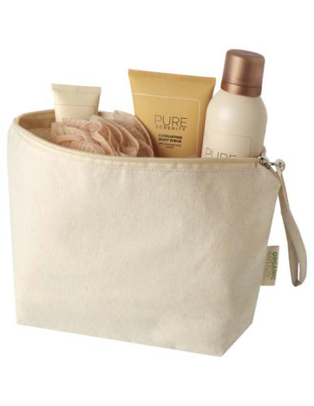 Bolsa de aseo grande de 3 l algodón orgánico OCS de 180 g/m² N60587021