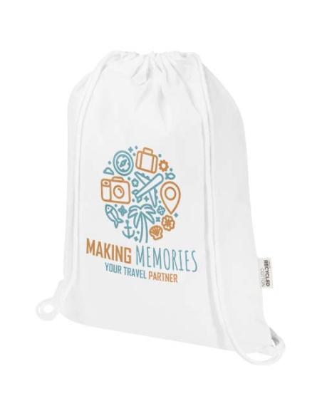 Bolsa con cuerdas de 5 l de algodón reciclado GRS de 180 g/m² N10197021