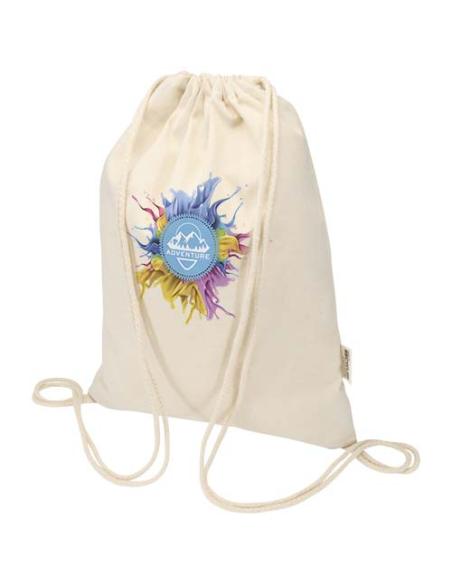 Bolsa con cuerdas de 5 l de algodón reciclado GRS de 180 g/m² N60197021