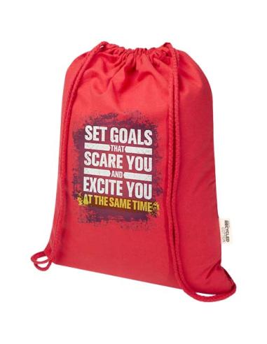 Bolsa con cuerdas de 5 l de algodón reciclado GRS de 180 g/m² N12197021