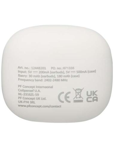 Auriculares True Wireless Bluetooth® de plástico reciclado con almohadillas de silicona N10284421