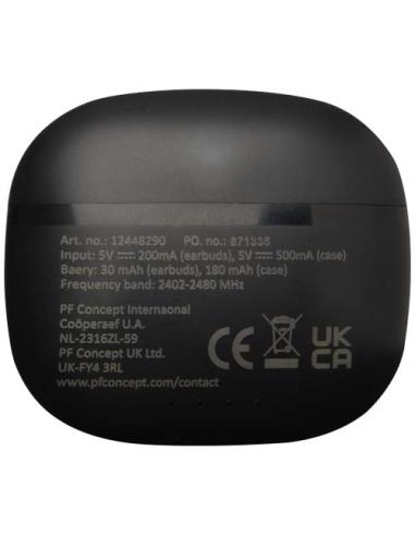 Auriculares True Wireless Bluetooth® de plástico reciclado con almohadillas de silicona N09284421