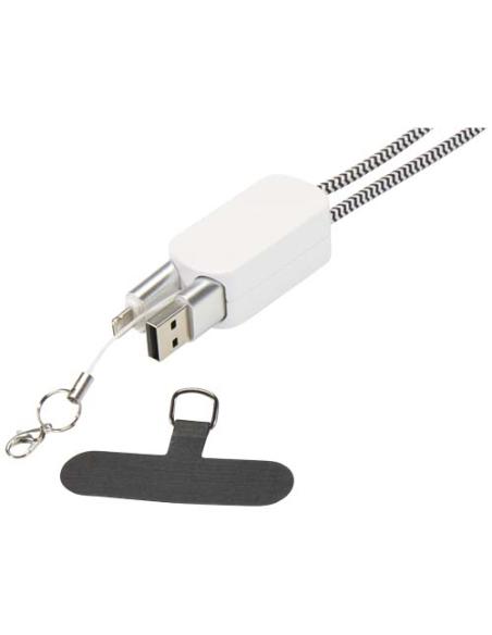 Lanyard de plástico reciclado para smartphone con cable integrado 5 en 1 de 27 W N10494421