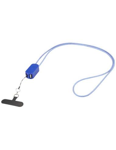 Lanyard de plástico reciclado para smartphone con cable integrado 5 en 1 de 27 W N35494421