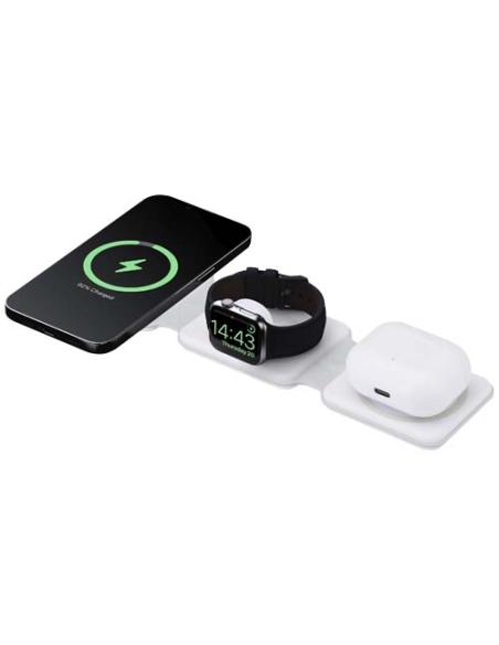 Cargador inalámbrico plegable 3 en 1 de 15 W de plástico reciclado N10894421