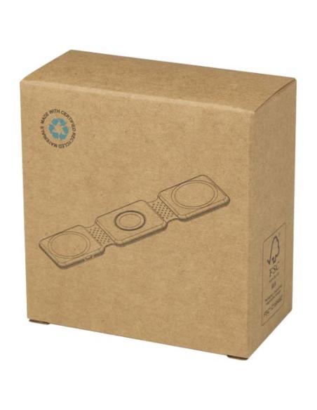 Cargador inalámbrico plegable 3 en 1 de 15 W de plástico reciclado N10894421