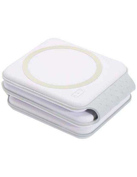 Cargador inalámbrico plegable 3 en 1 de 15 W de plástico reciclado N10894421