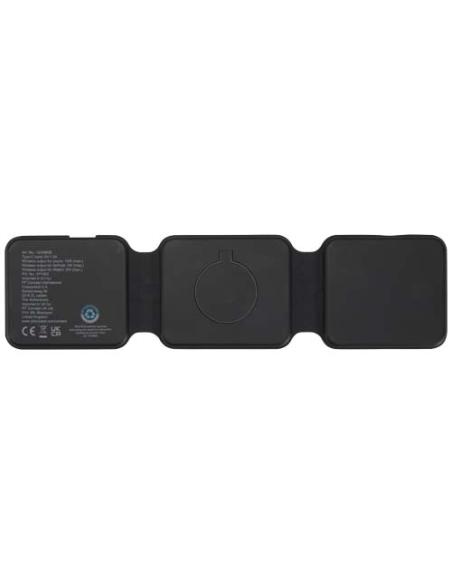 Cargador inalámbrico plegable 3 en 1 de 15 W de plástico reciclado N09894421