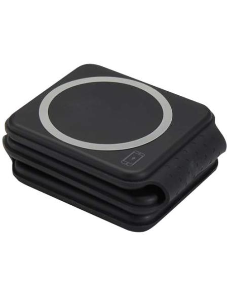 Cargador inalámbrico plegable 3 en 1 de 15 W de plástico reciclado N09894421