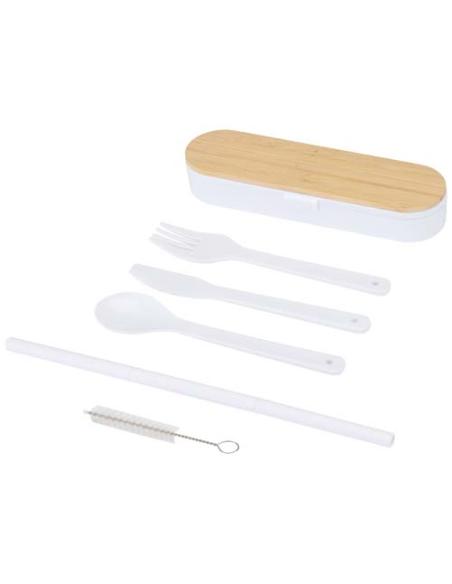 Set de cubiertos con tapa de bambú N10563621