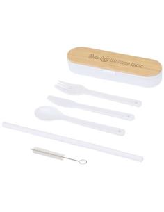 Set de cubiertos con tapa de bambú N10563621 2