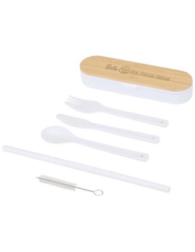 Set de cubiertos con tapa de bambú N10563621