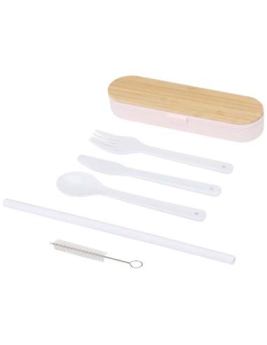Set de cubiertos con tapa de bambú N04563621