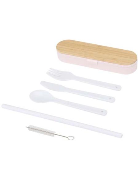 Set de cubiertos con tapa de bambú N04563621