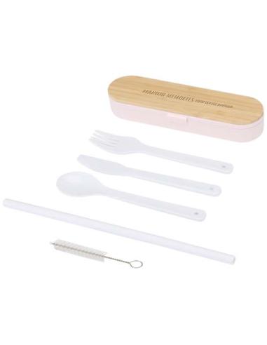 Set de cubiertos con tapa de bambú N04563621