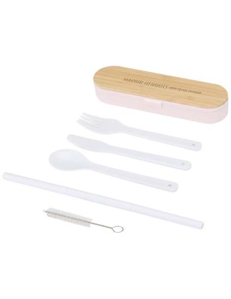 Set de cubiertos con tapa de bambú N04563621