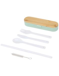 Set de cubiertos con tapa de bambú N10563621