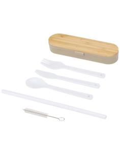 Set de cubiertos con tapa de bambú N10563621