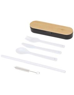 Set de cubiertos con tapa de bambú N10563621