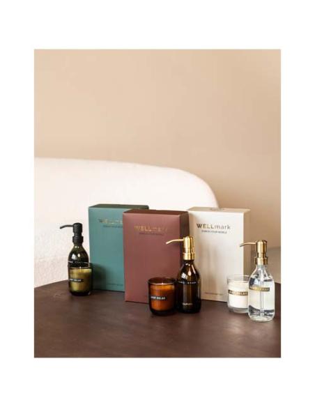 Dispensador de jabón de manos de 250 ml y juego de velas aromáticas de 150 g con fragancia de lino fresco N10604621