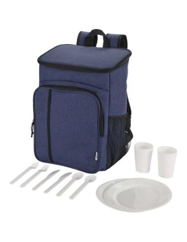 Mochila picnic nevera de 20l con material reciclado GRS incluyendo set de cubiertos N55021031