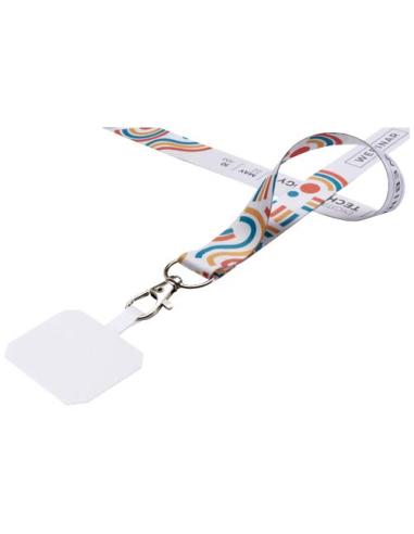 Lanyard de sublimación con soporte para teléfono y cierre de seguridad NC1022LP1