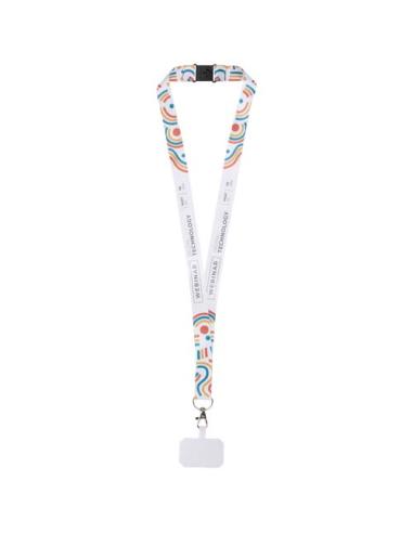 Lanyard de sublimación con soporte para teléfono y cierre de seguridad NC0922LP1