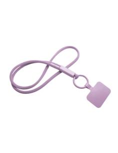 Lanyard con soporte para teléfono con tubo de plástico reciclado N10300IP1
