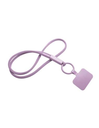 Lanyard con soporte para teléfono con tubo de plástico reciclado N53300IP1