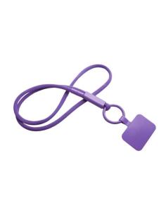 Lanyard con soporte para teléfono con tubo de plástico reciclado N10300IP1