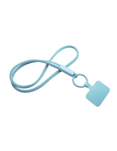 Lanyard con soporte para teléfono con tubo de plástico reciclado N05300IP1