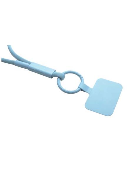 Lanyard con soporte para teléfono con tubo de plástico reciclado N05300IP1