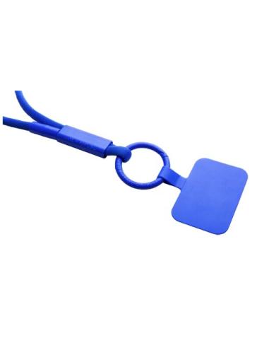 Lanyard con soporte para teléfono con tubo de plástico reciclado N15300IP1