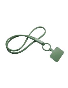 Lanyard con soporte para teléfono con tubo de plástico reciclado N10300IP1