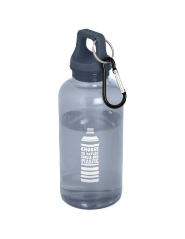 Bidón de 400 ml de plástico reciclado con mosquetón y certificación RCS N55877001